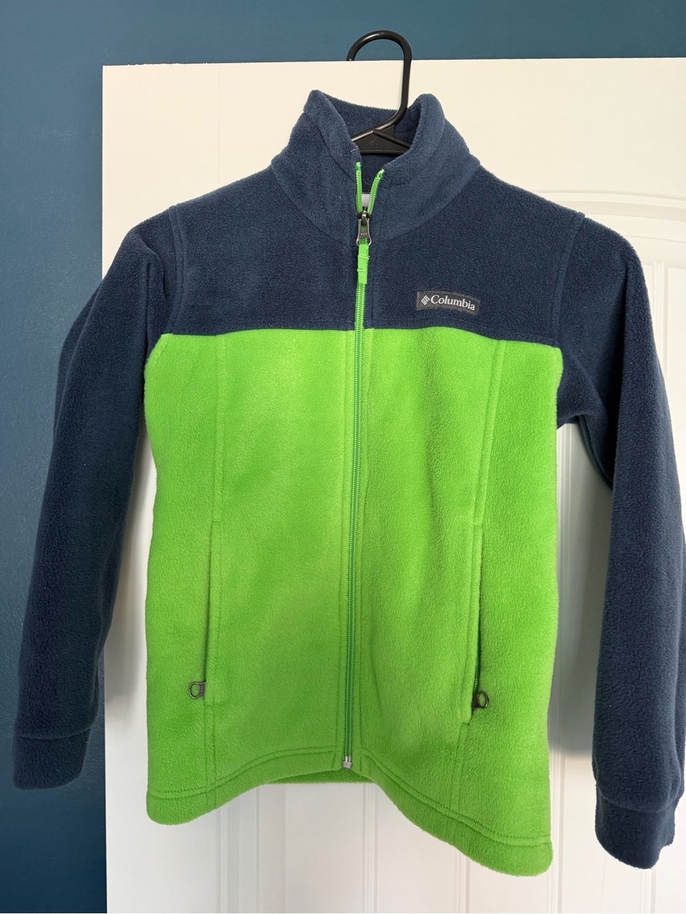Columbia Navy and Green Fleece Jacket